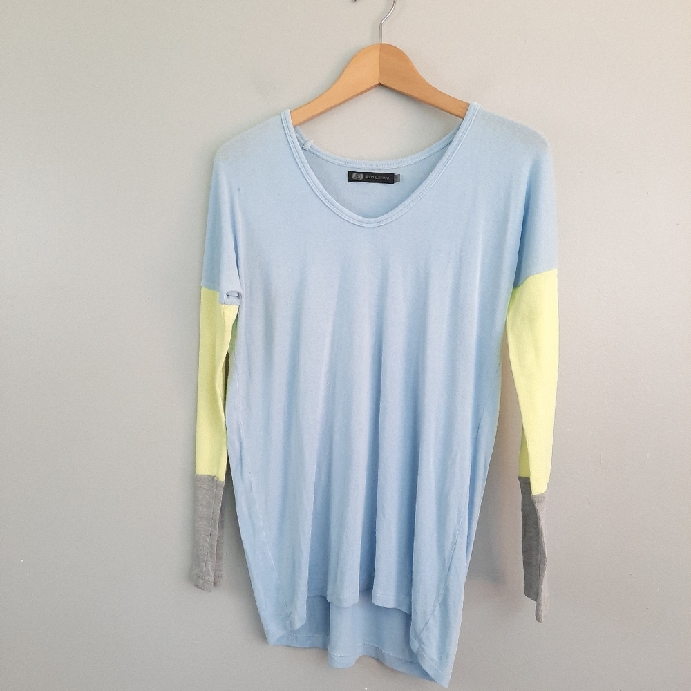 Jet John Eshaya Color Block Long Sleeve Basic Top